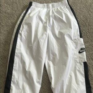 Nike White and Black Track Pants